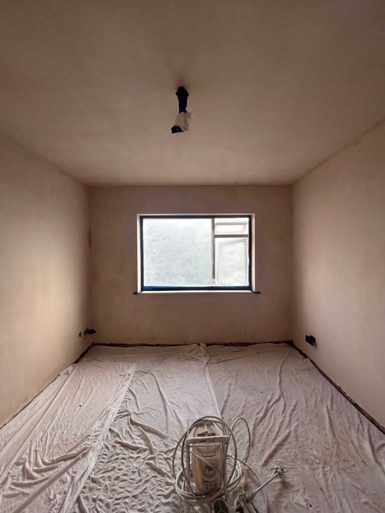 Room prepared and plastered ready for final finishing
